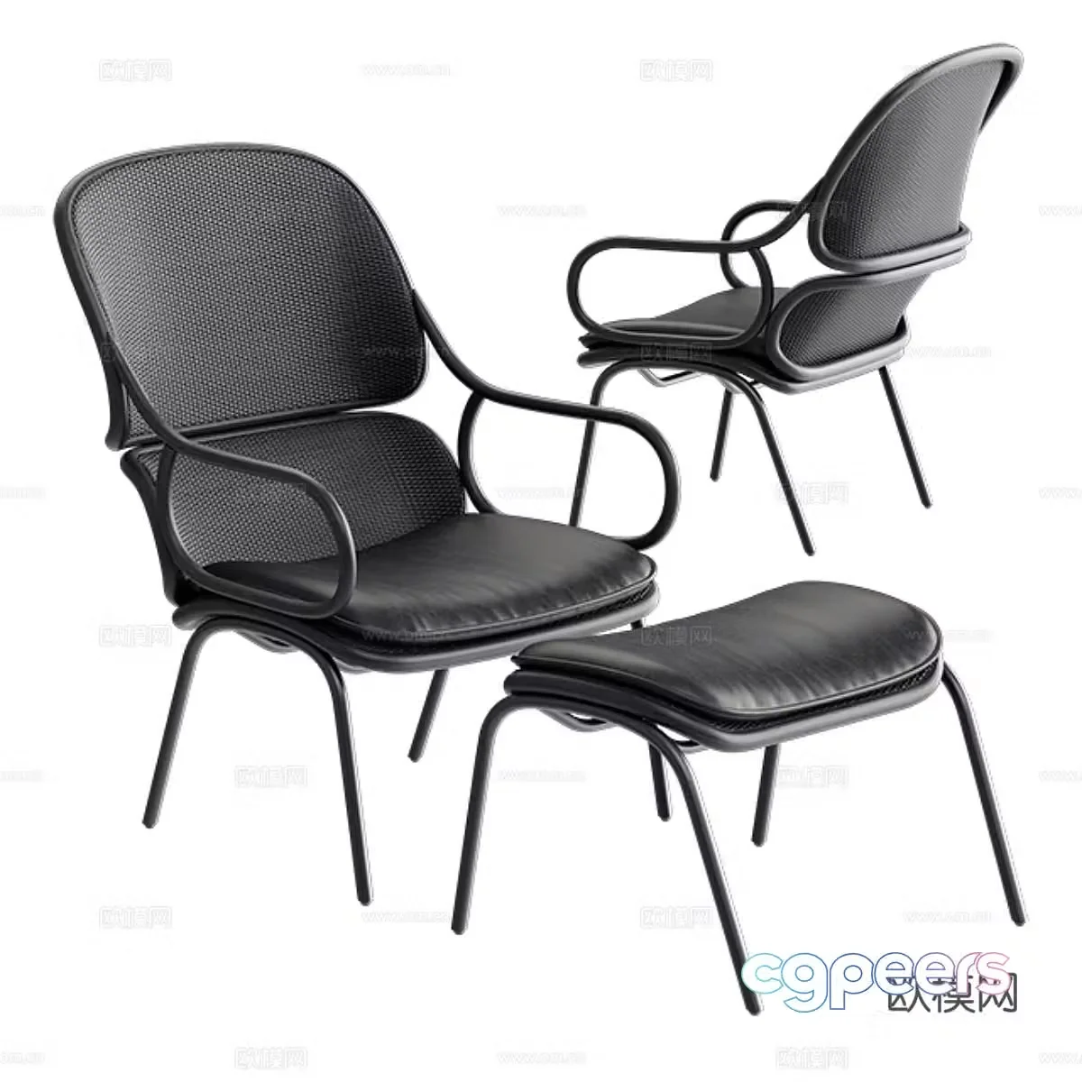 Modern leisure chair outdoor leisure chair 3d model