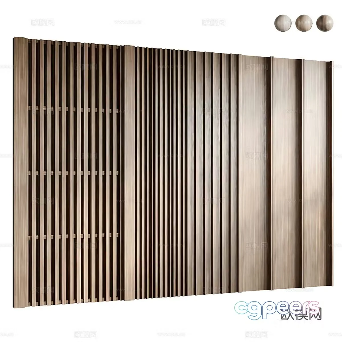New Chinese style background wall 3d model
