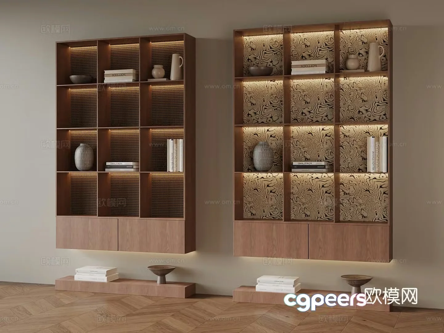 3D model of medieval style bookcase