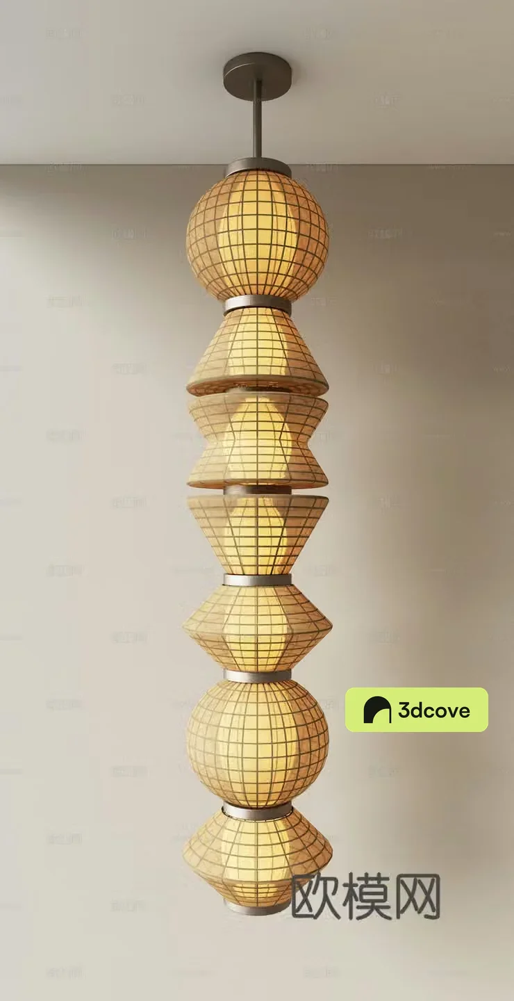 New Chinese style rattan chandelier lantern chandelier
