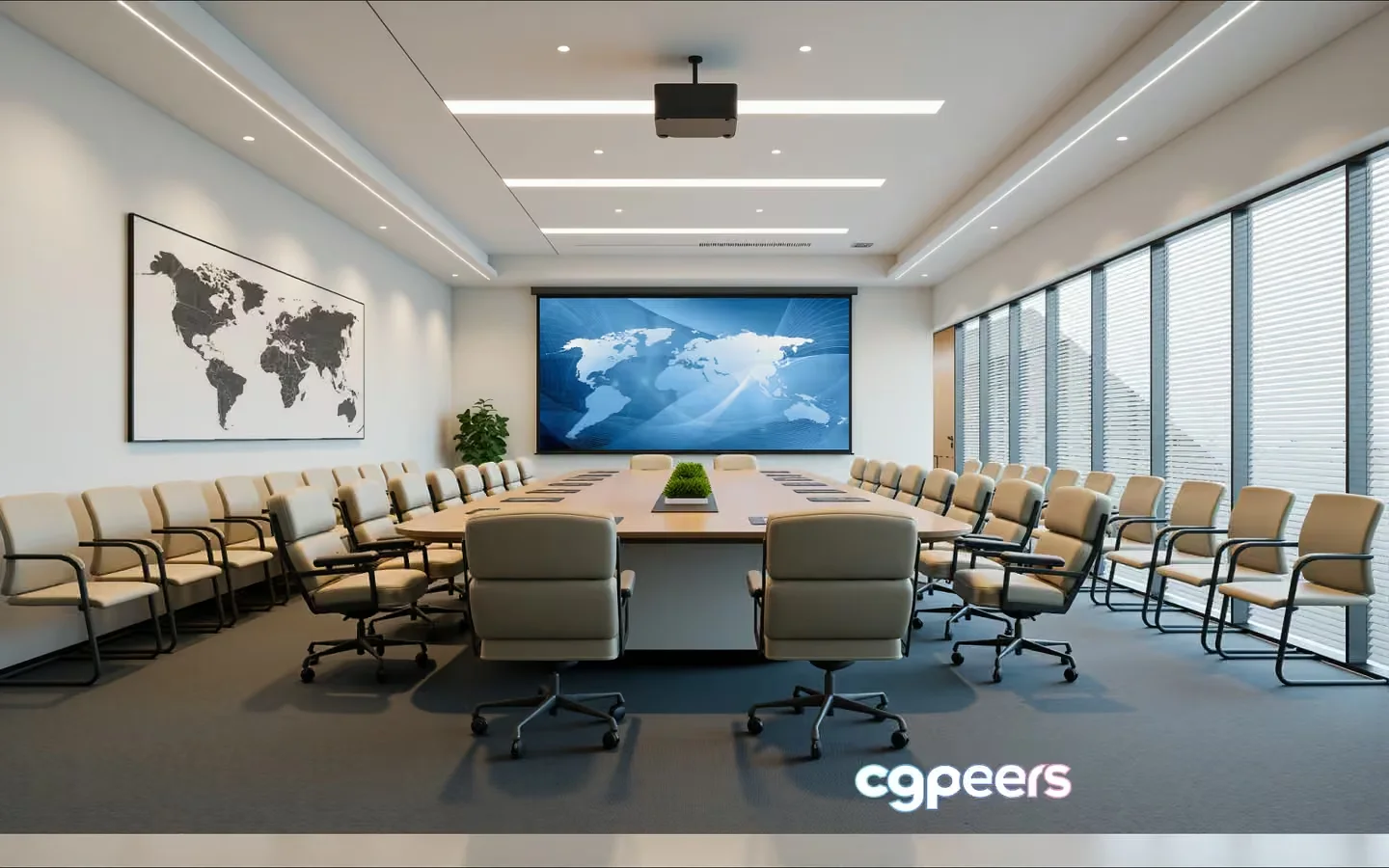Conference Room 3D Model – 17470 – VRAY Render