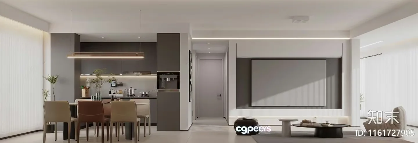 Modern Living Room 3D Model – 14981 – VRAY Render