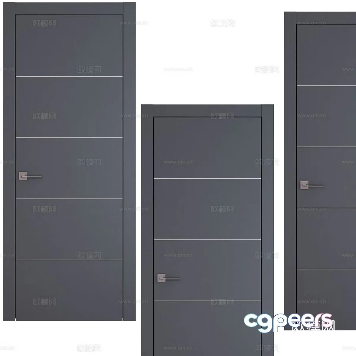 Modern minimalist room door Door Simple door Bedroom door Single door 3D model