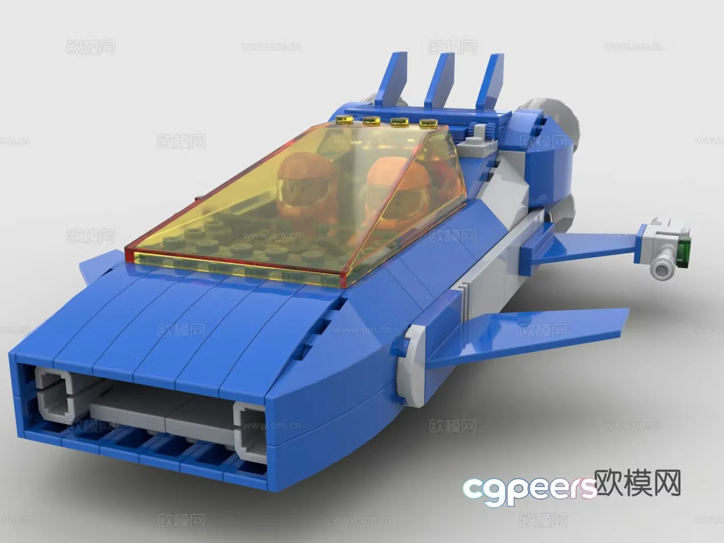 LEGO LEGO toys building blocks sci-fi spaceship sci-fi fighter plane future fighter 3d model
