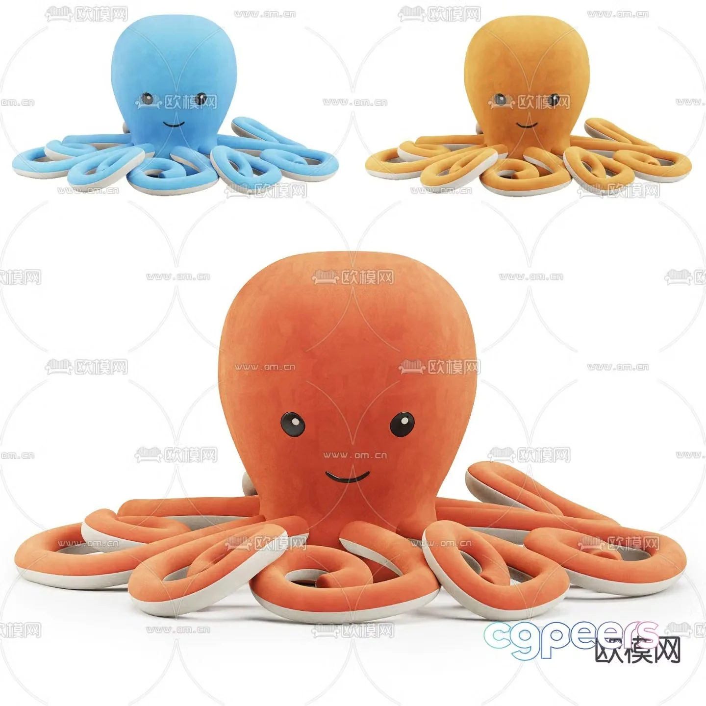 octopus toy doll ragdoll 3d model