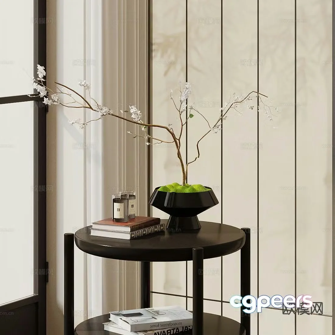 New Chinese Potted Plants Bonsai Green Plant 3D Model