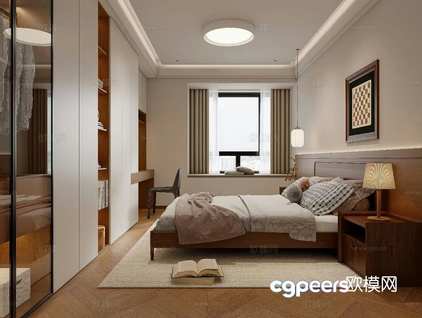 Medieval style bedroom master bedroom 3d model