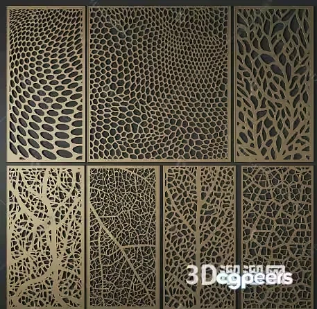 Decorative Wall Panels 3D Model – 14300 – VRAY Render