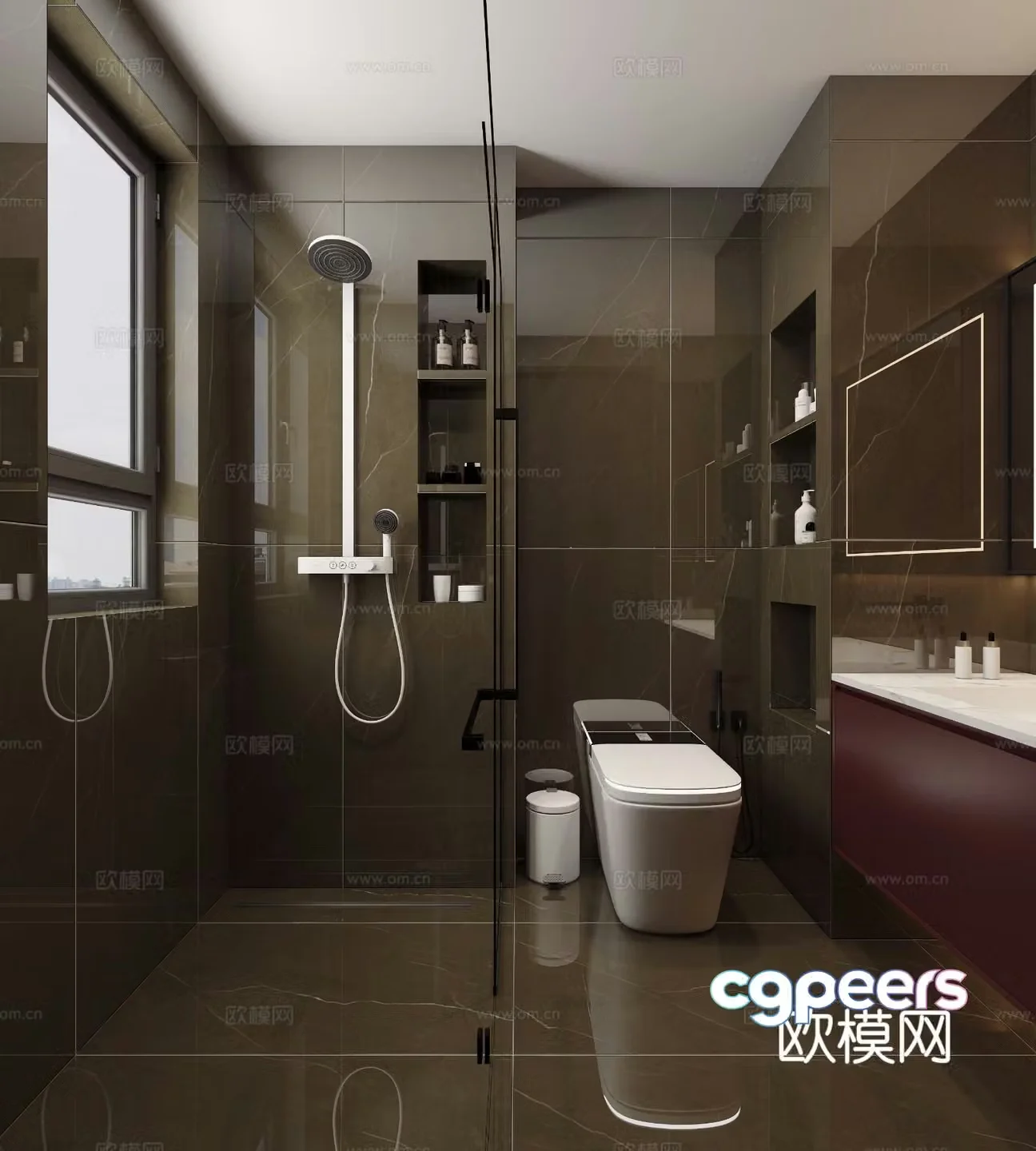 Modern bathroom bathroom 3d model