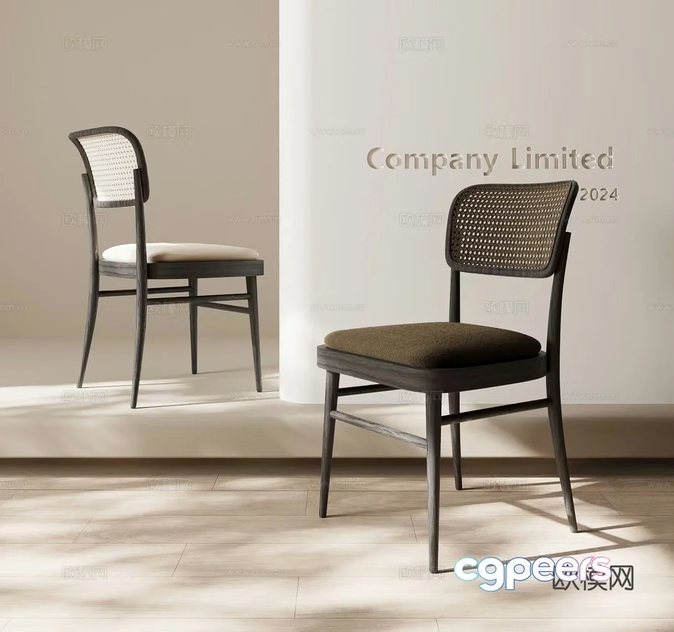 Wabi-sabi chair dining chair 3d model