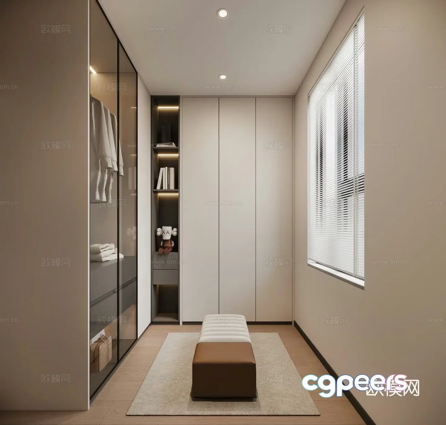 Modern cloakroom 3d model