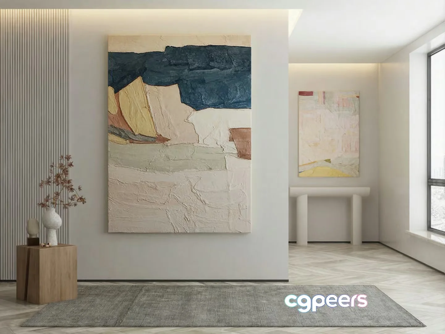 Modern Abstract Painting 3D Model – 18234 – VRAY Render