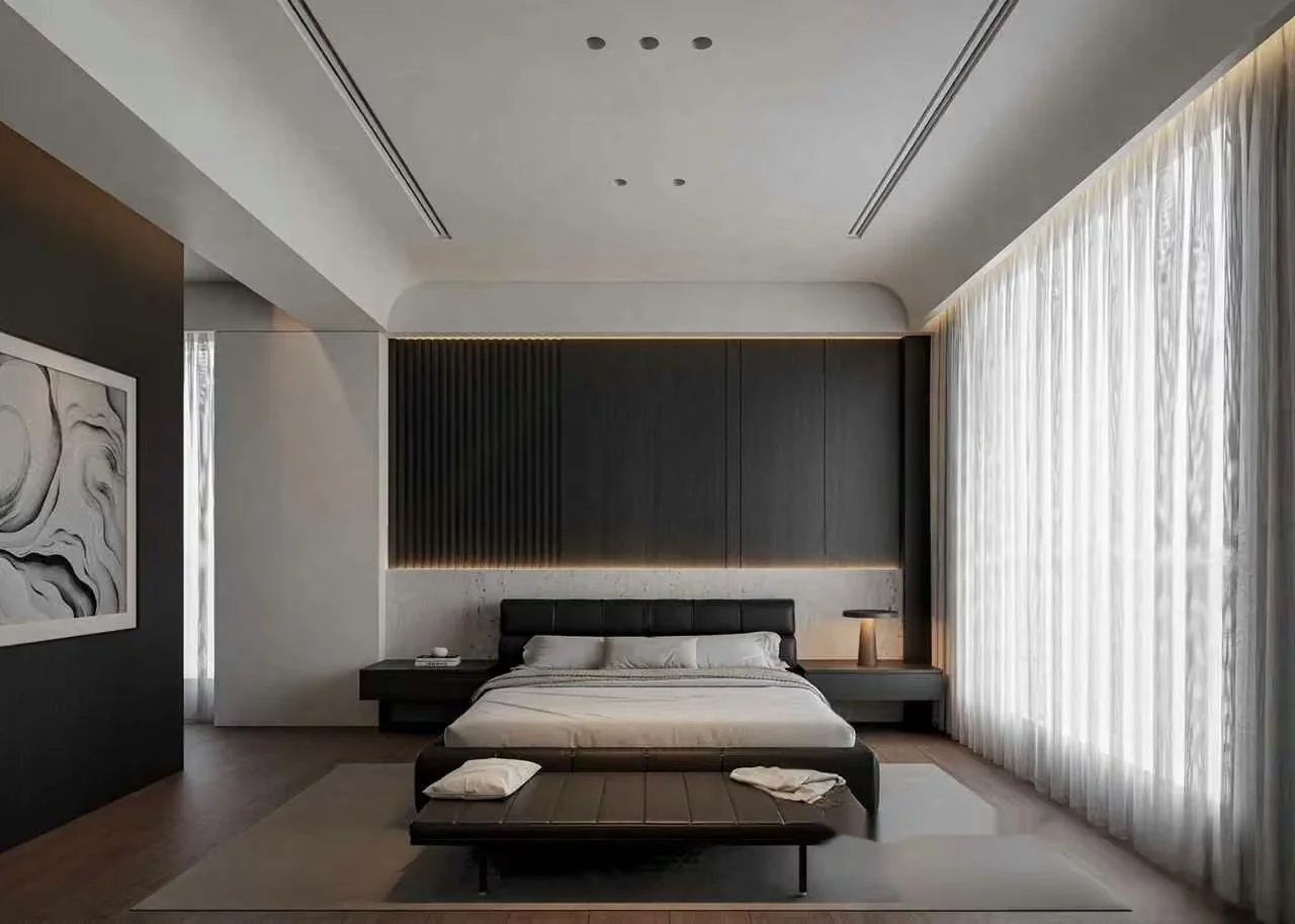 Modern Minimalist Bedroom 3D Model – 4122 – VRAY Render