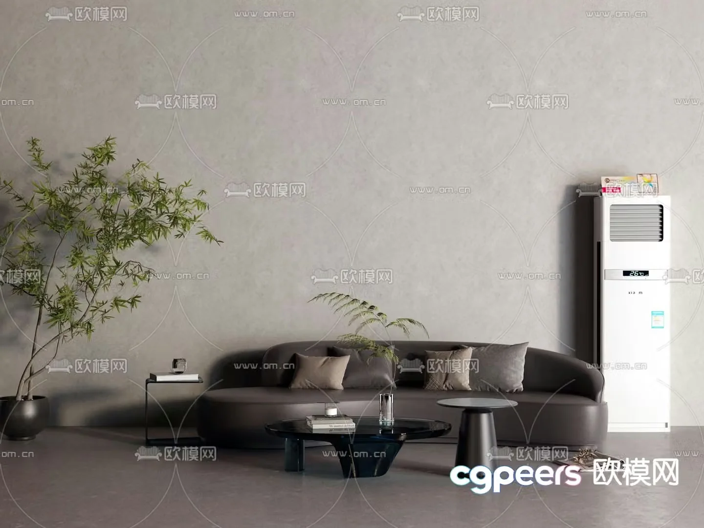 Special shaped sofa curved sofa 3d model