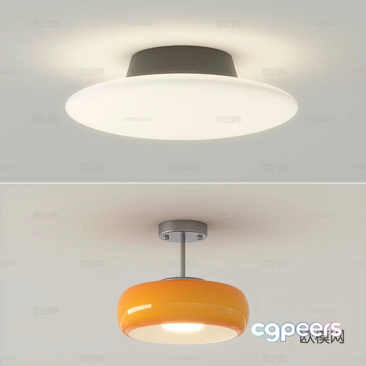 Medieval style ceiling lamp bedroom lamp 3d model