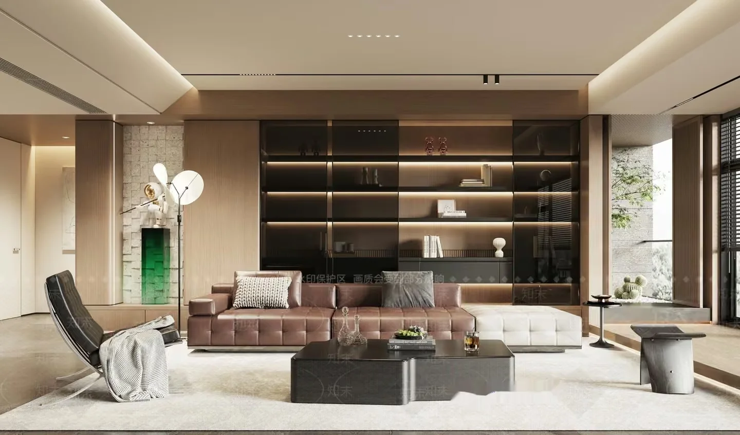 Modern Living Room 3D Model – 17172 – VRAY Render