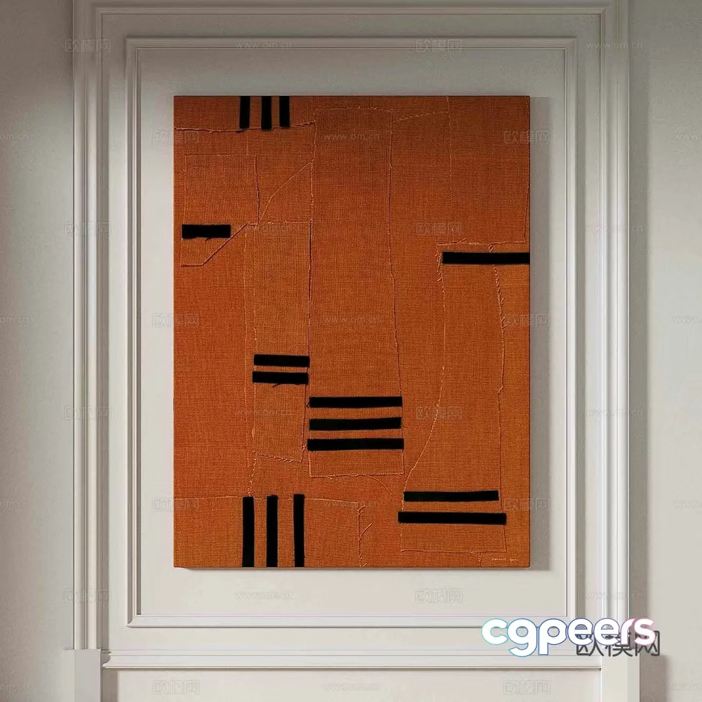 Wabi-sabi texture painting decorative painting 3d model