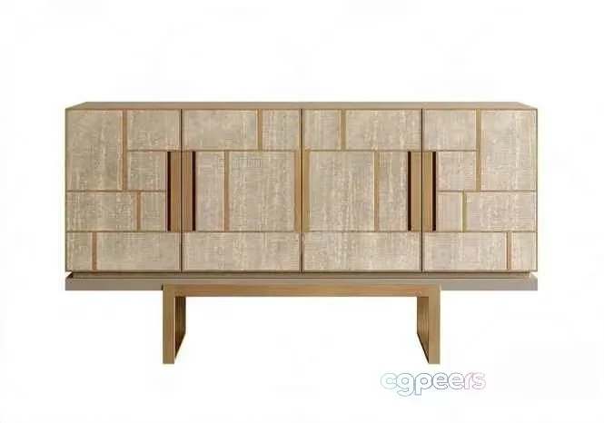 Modern Wooden Credenza 3D Model – 7088 – VRAY Render