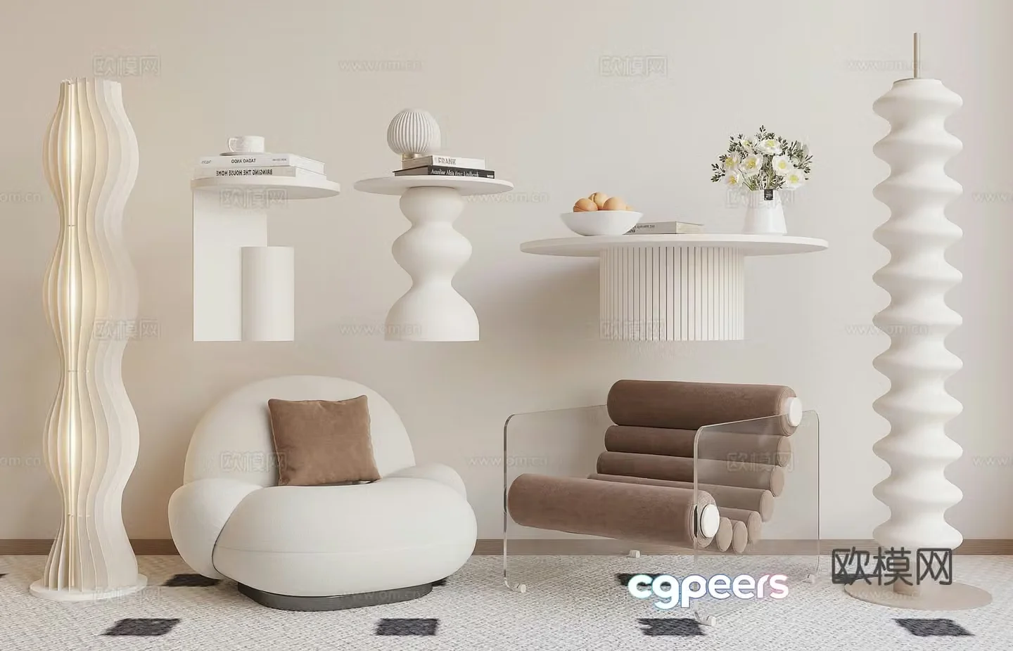 Single sofa leisure sofa 3d model