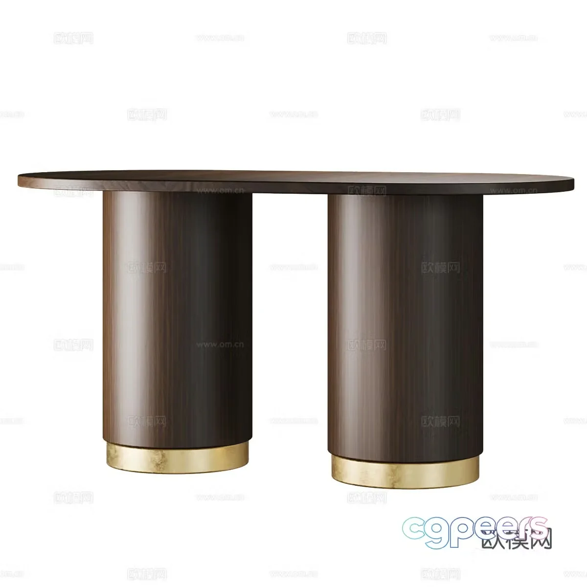 Modern dining table round table 3d model
