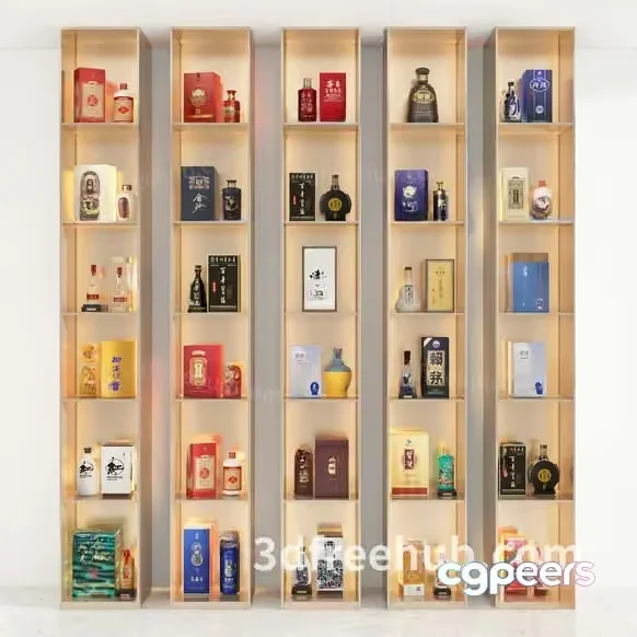 A Collection Of Shelves 3D Model – 18687 – VRAY Render