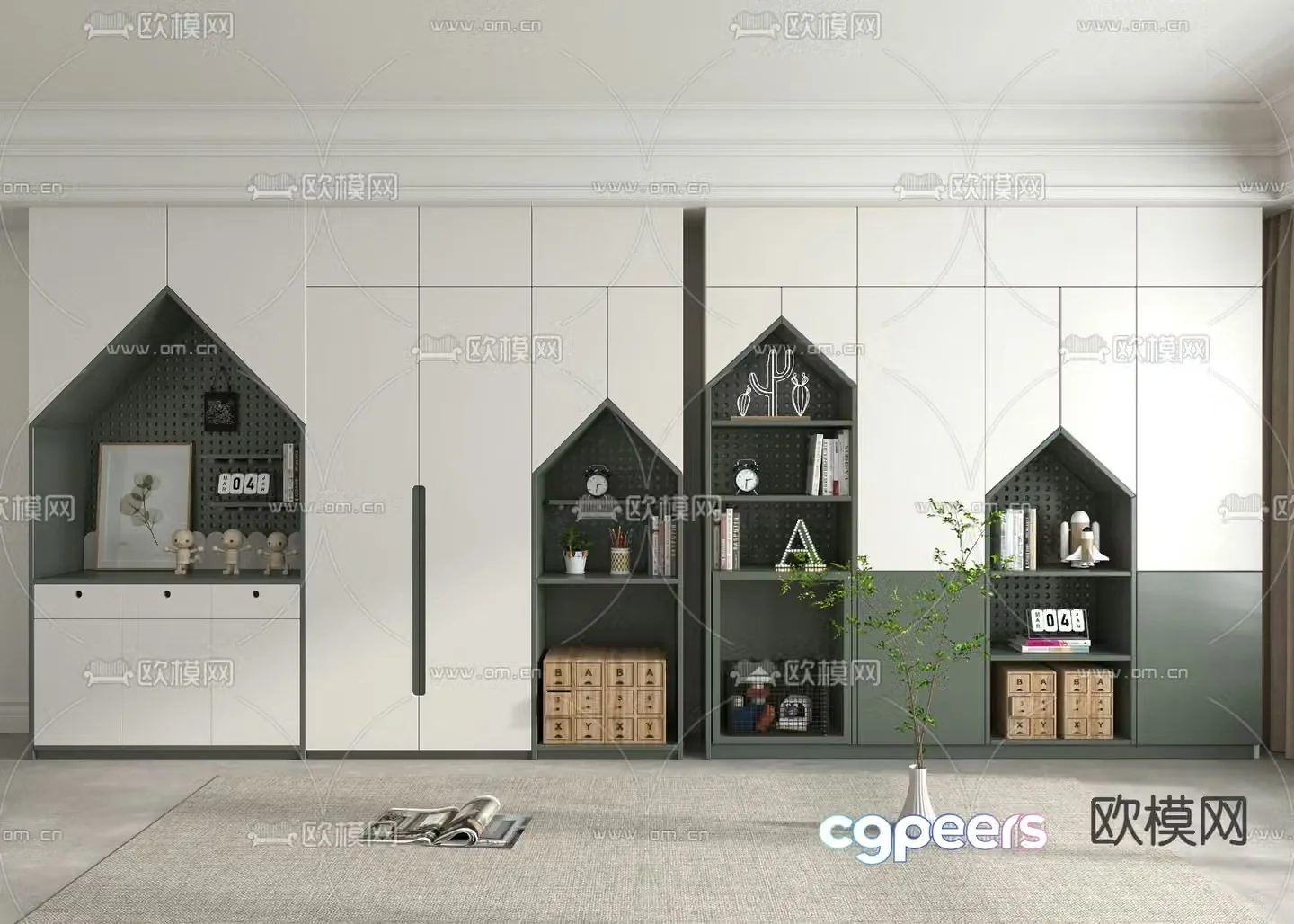 Children’s wardrobe toy cabinet 3d model