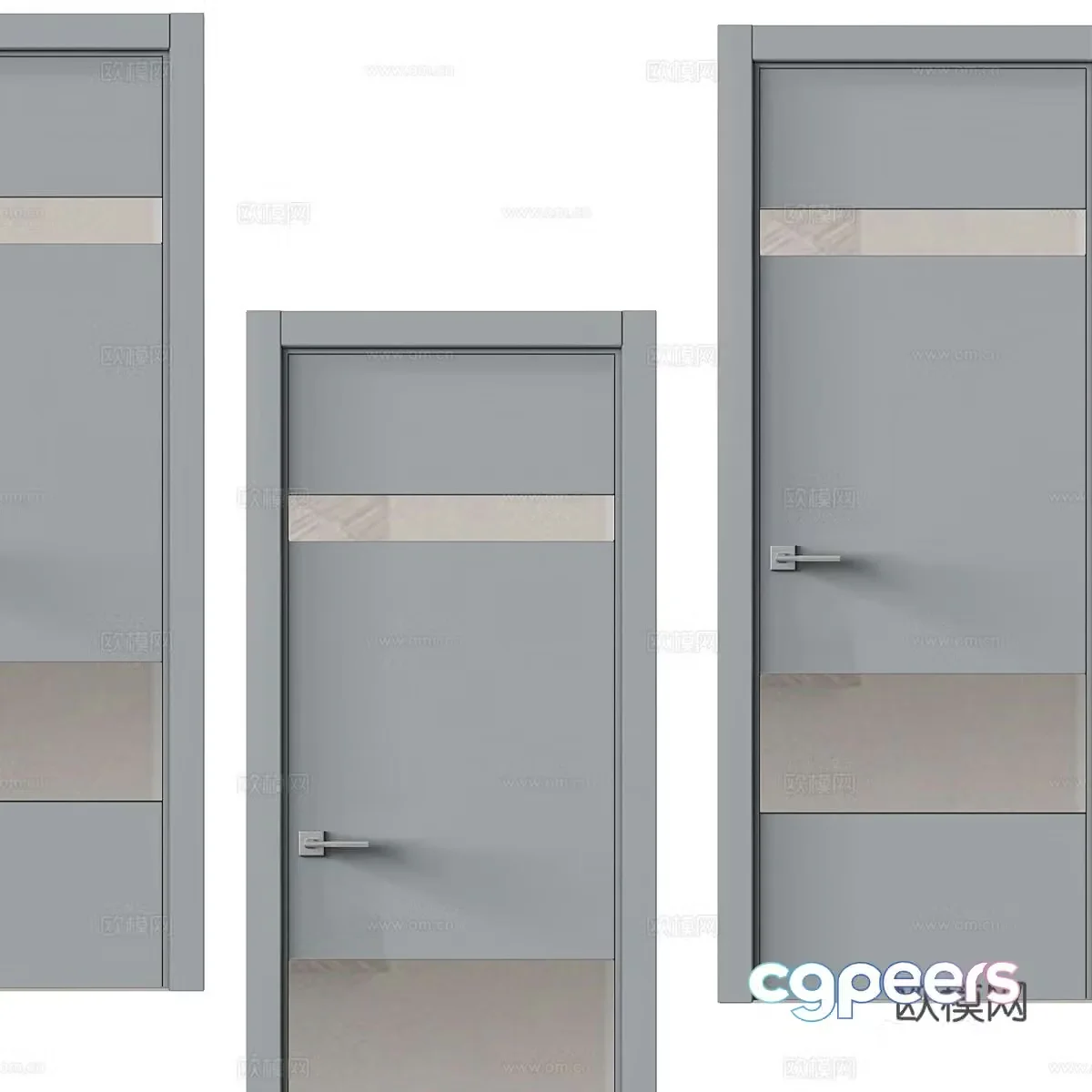 Modern simple single door bedroom door room door simple door 3d model