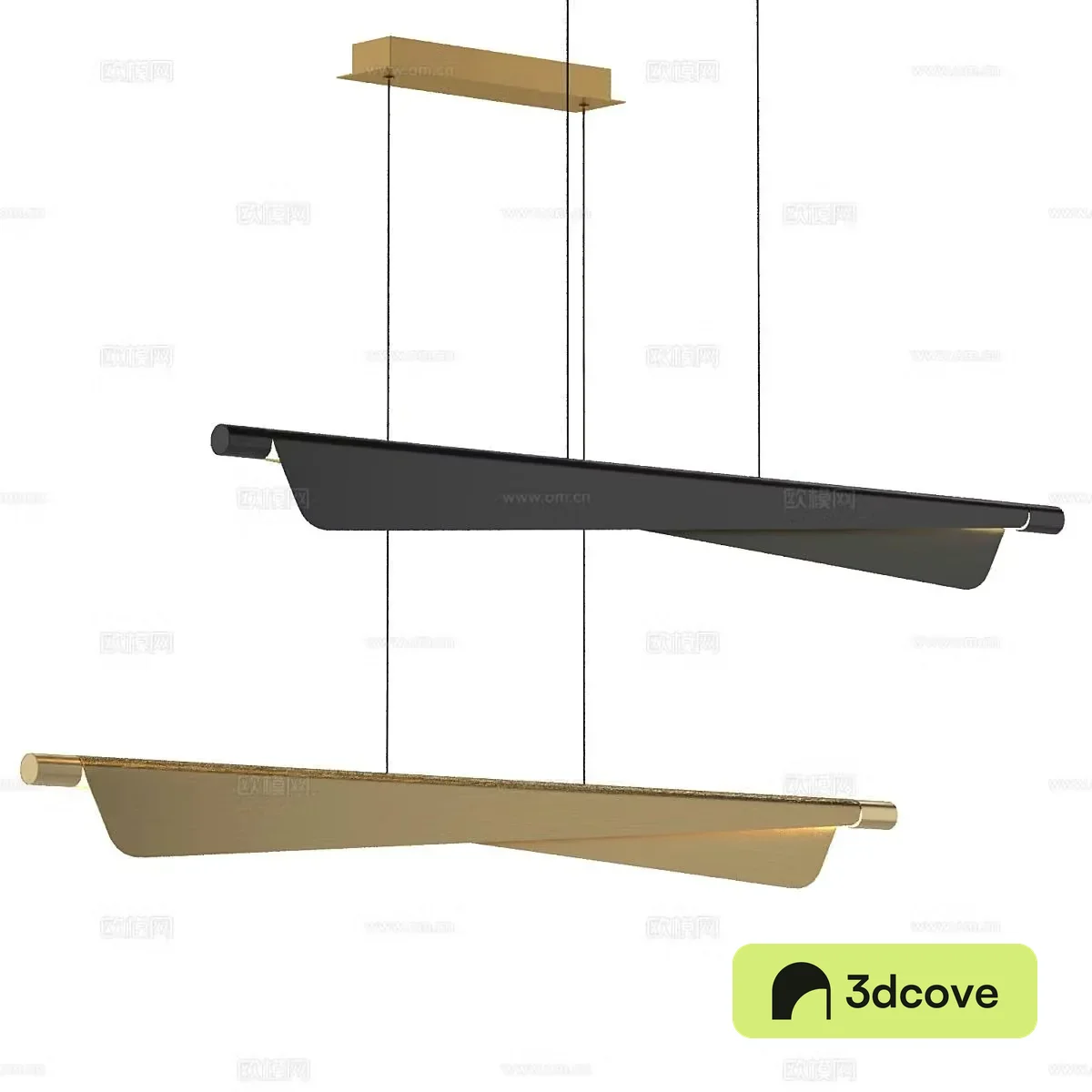 Light luxury long chandelier