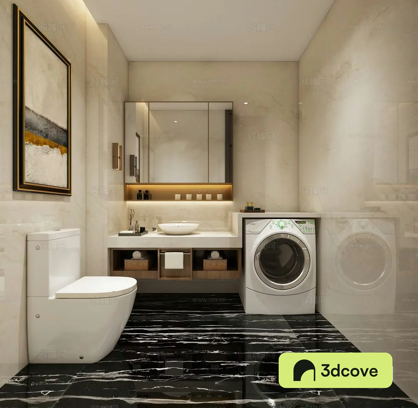 Modern bathroom toilet washing machine