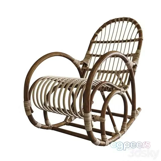 3ds Max Free – Rattan rocking chair