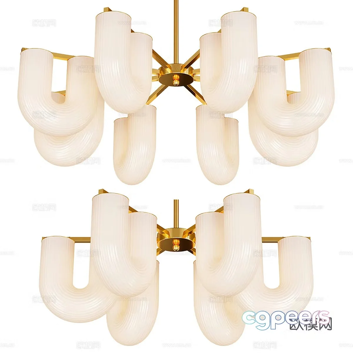 Modern light luxury GAUTE hanging lamp 3D model