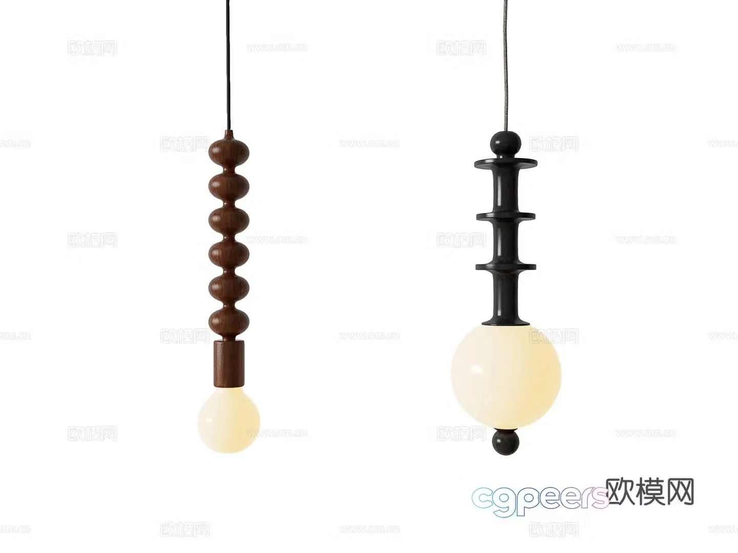 French retro small chandelier 3d model