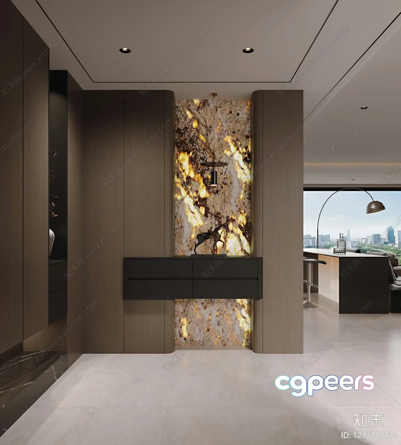 Modern Living Room 3D Model – 7236 – VRAY Render