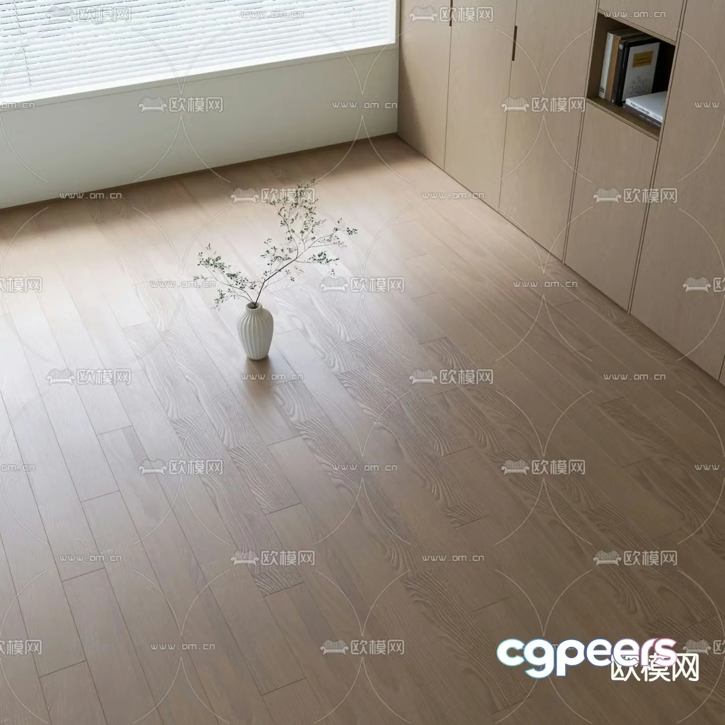 Wood floor wood grain tile 3d model