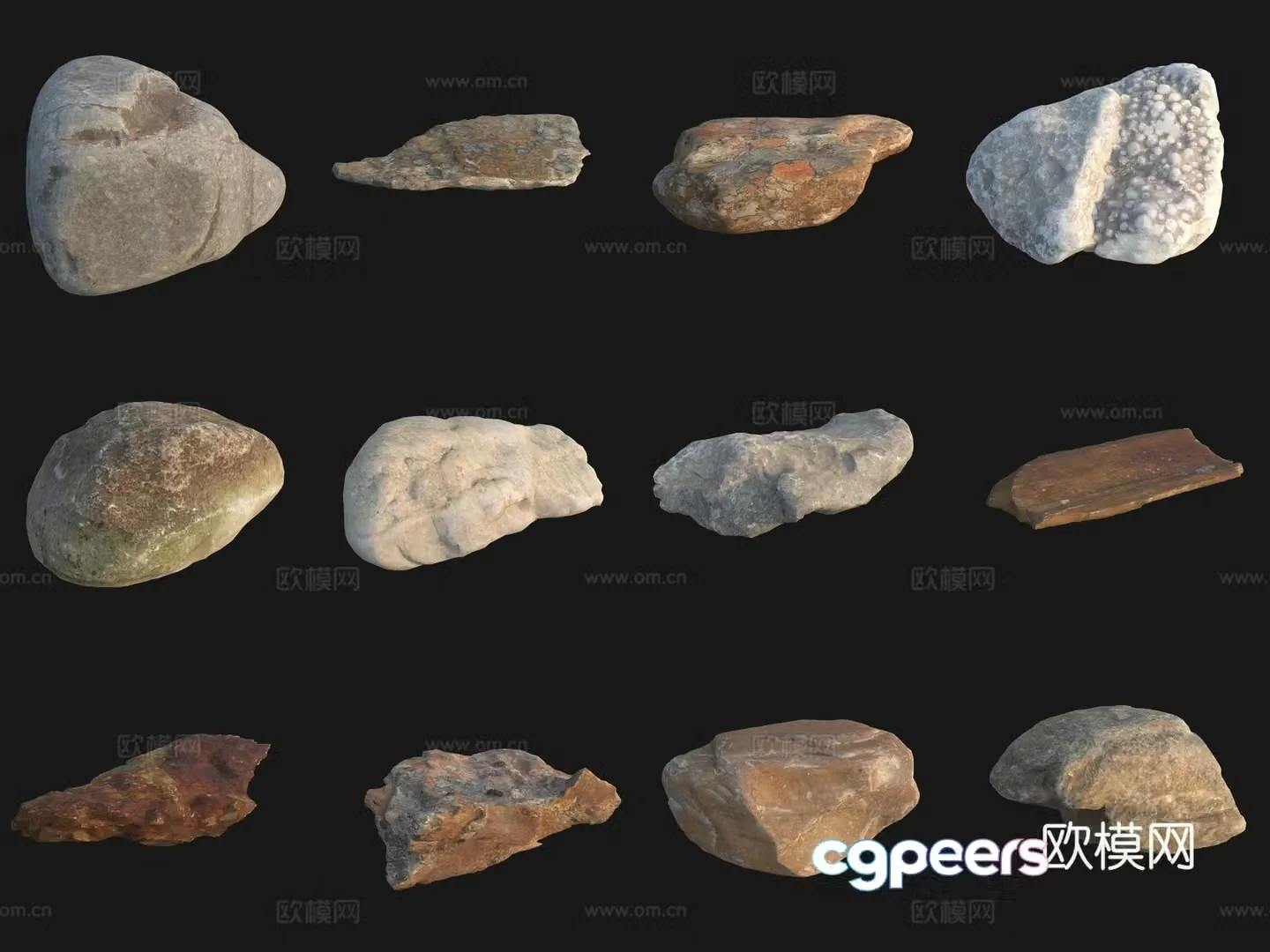 Rock big stone 3d model