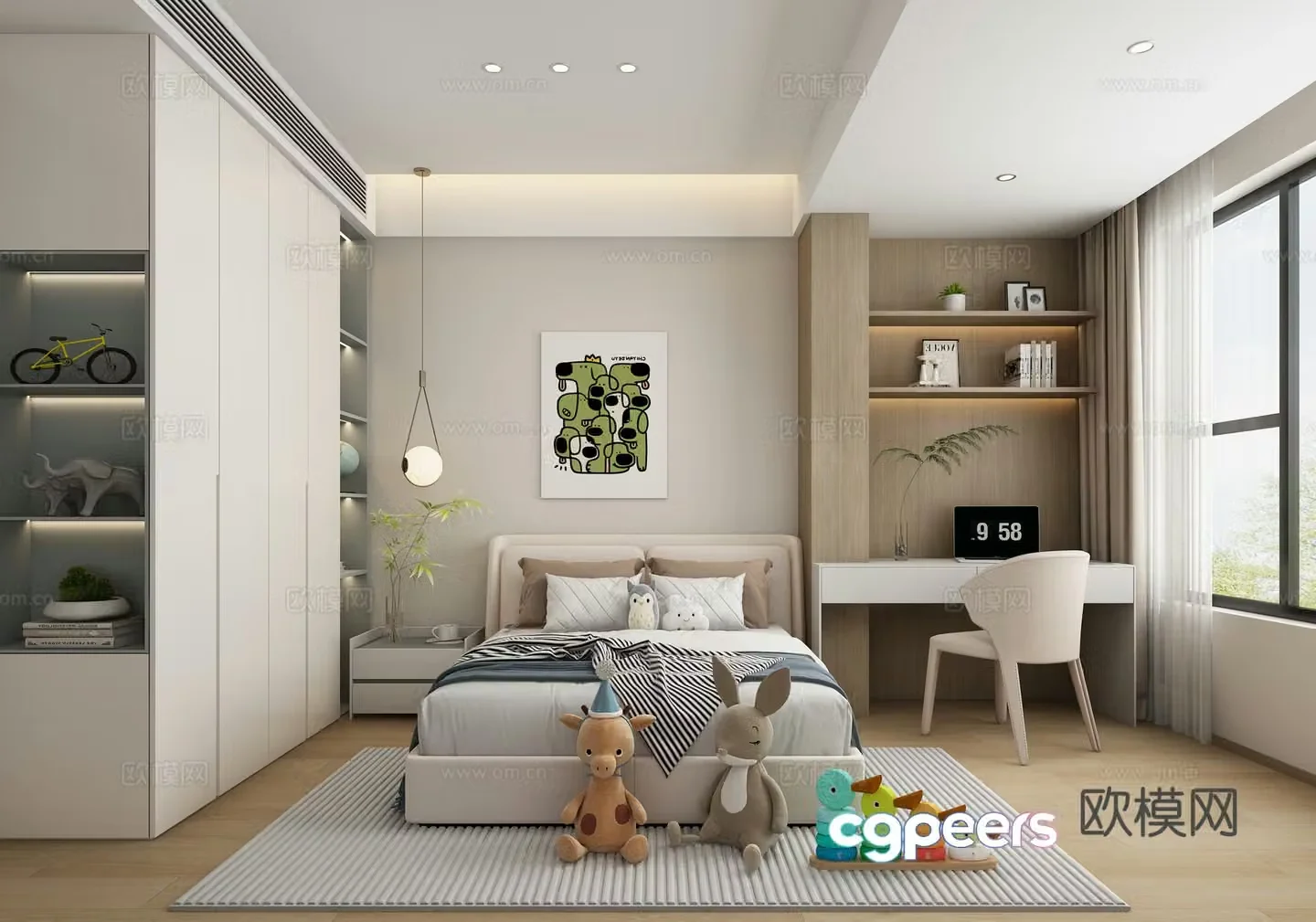 Modern children’s room 3d model