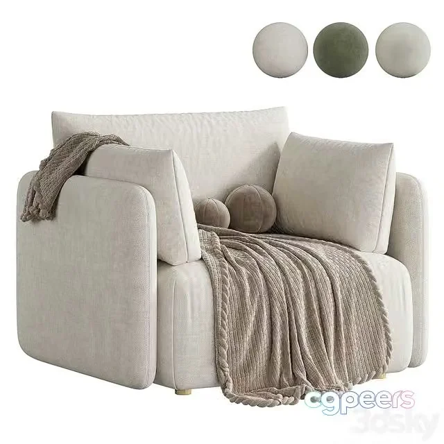 3ds Max Free – Offset Armchair