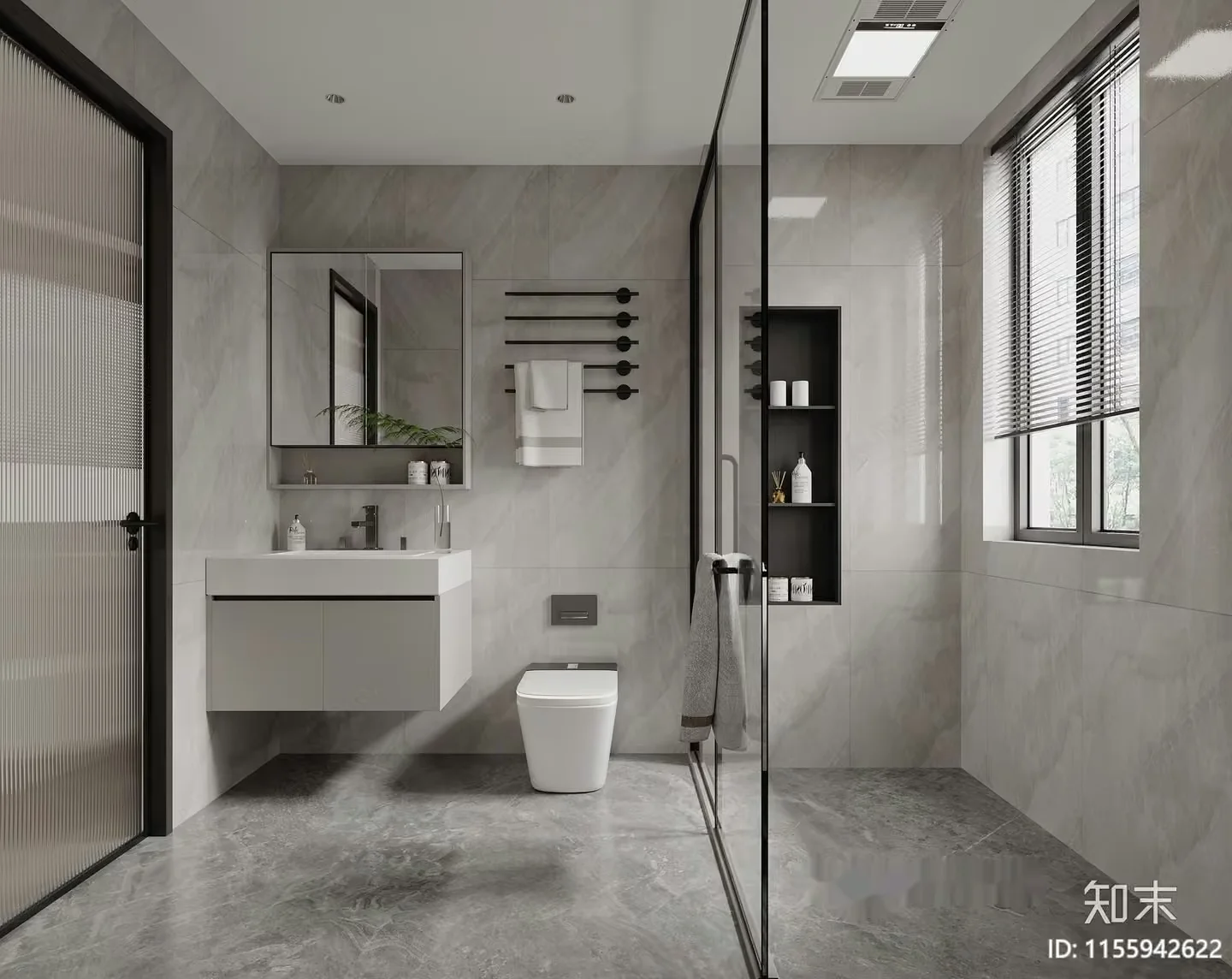 Modern Bathroom 3D Model – 17526 – CORONA Render