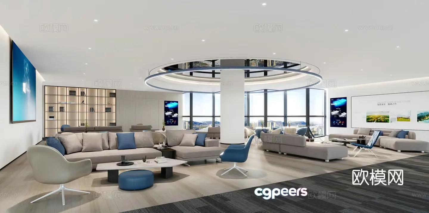 Modern Living Room 3D Model – 20397 – VRAY Render