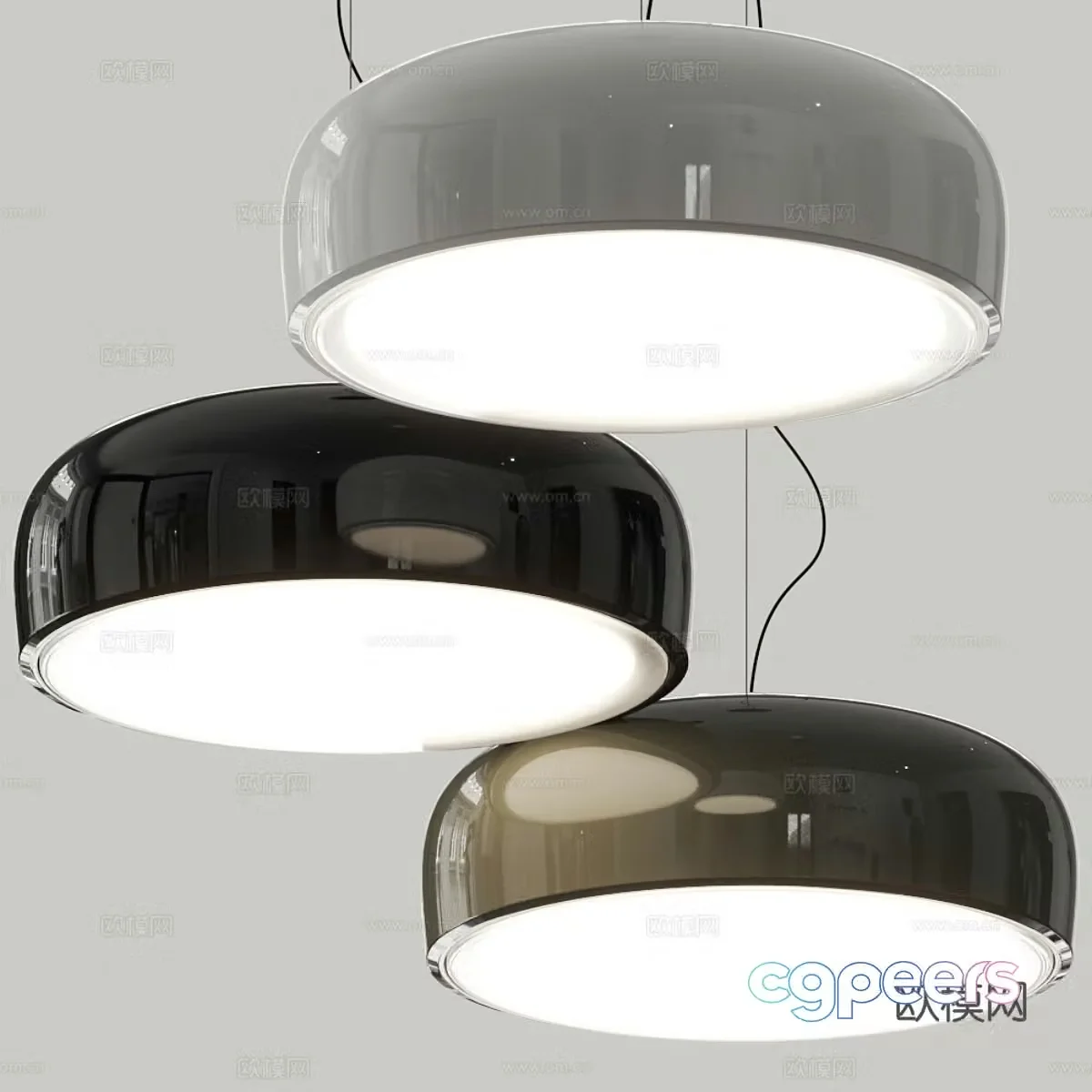 Modern Italian light luxury decorative chandelier 3d model