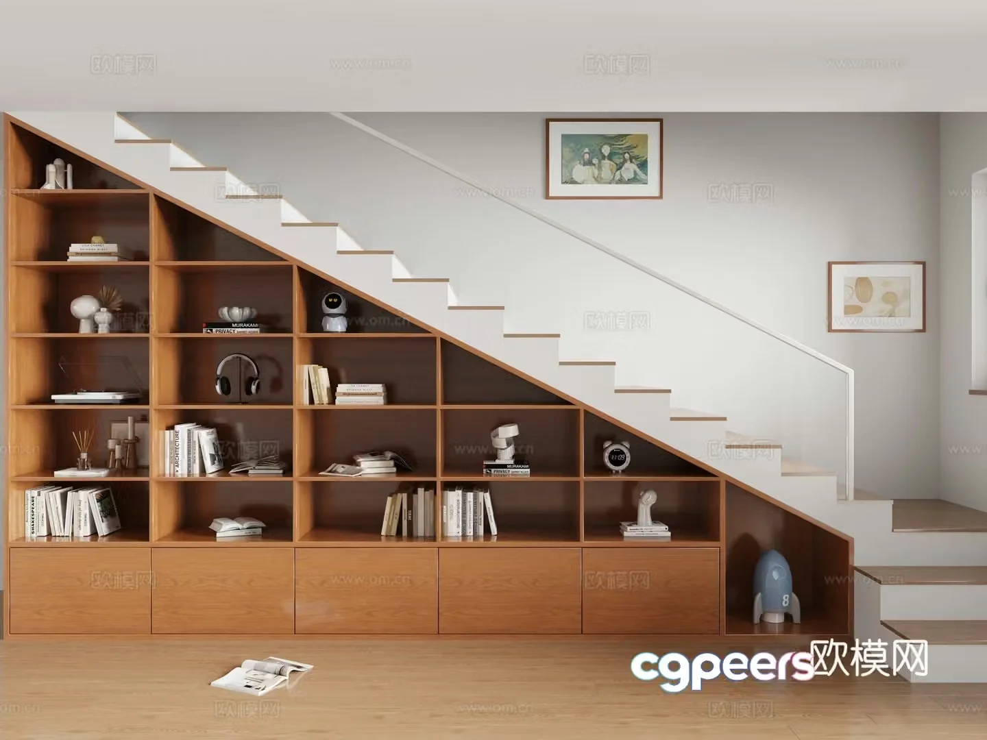 Modern stairwell 3d model