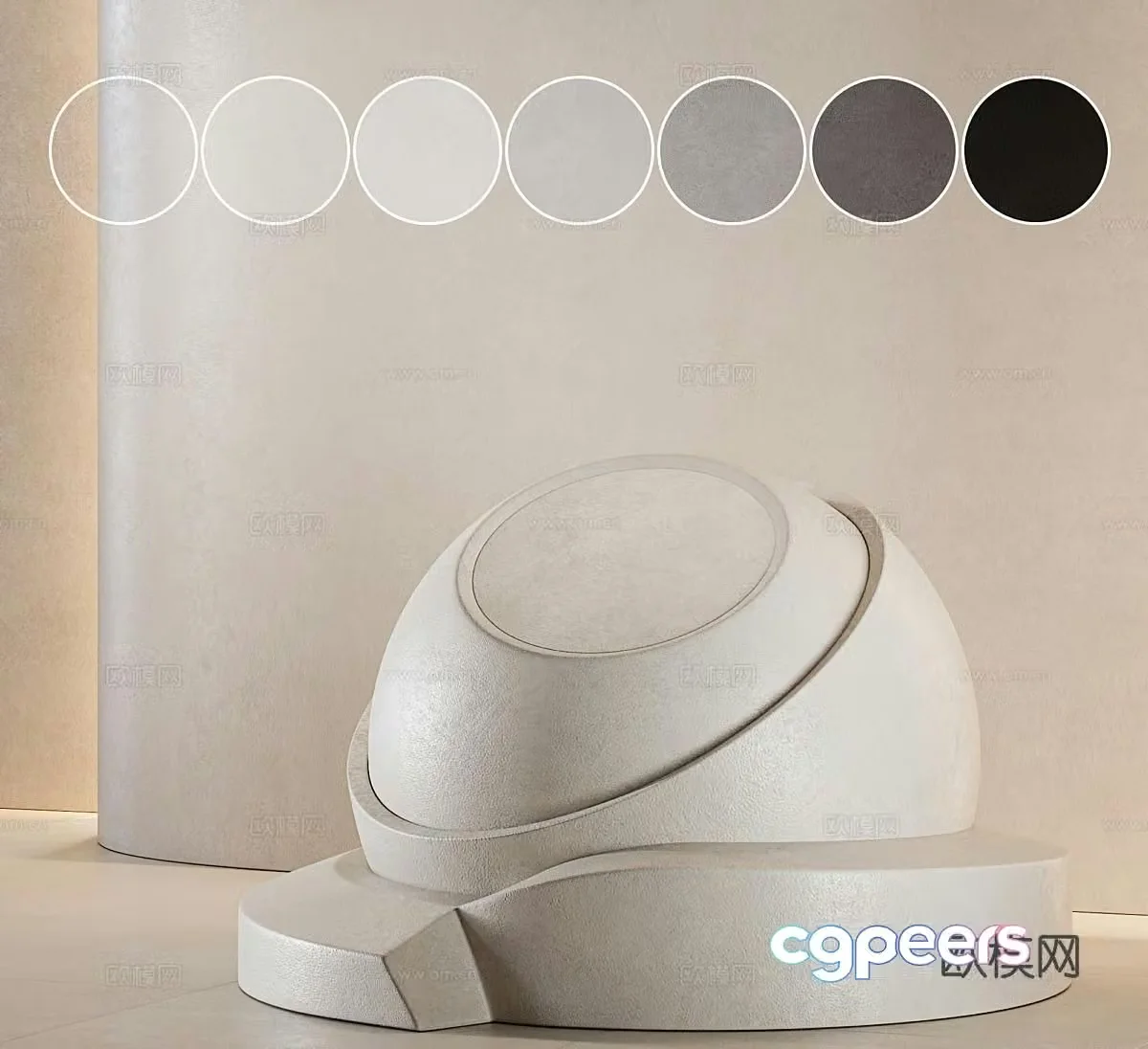 Foreign seamless wall paint Cream paint Wasabi wind wall paint Texture paint Art paint Cement paint 3d model