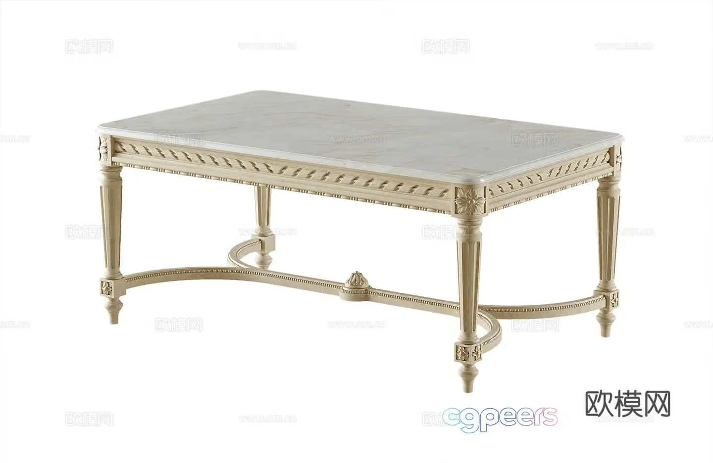 French coffee table 3d model