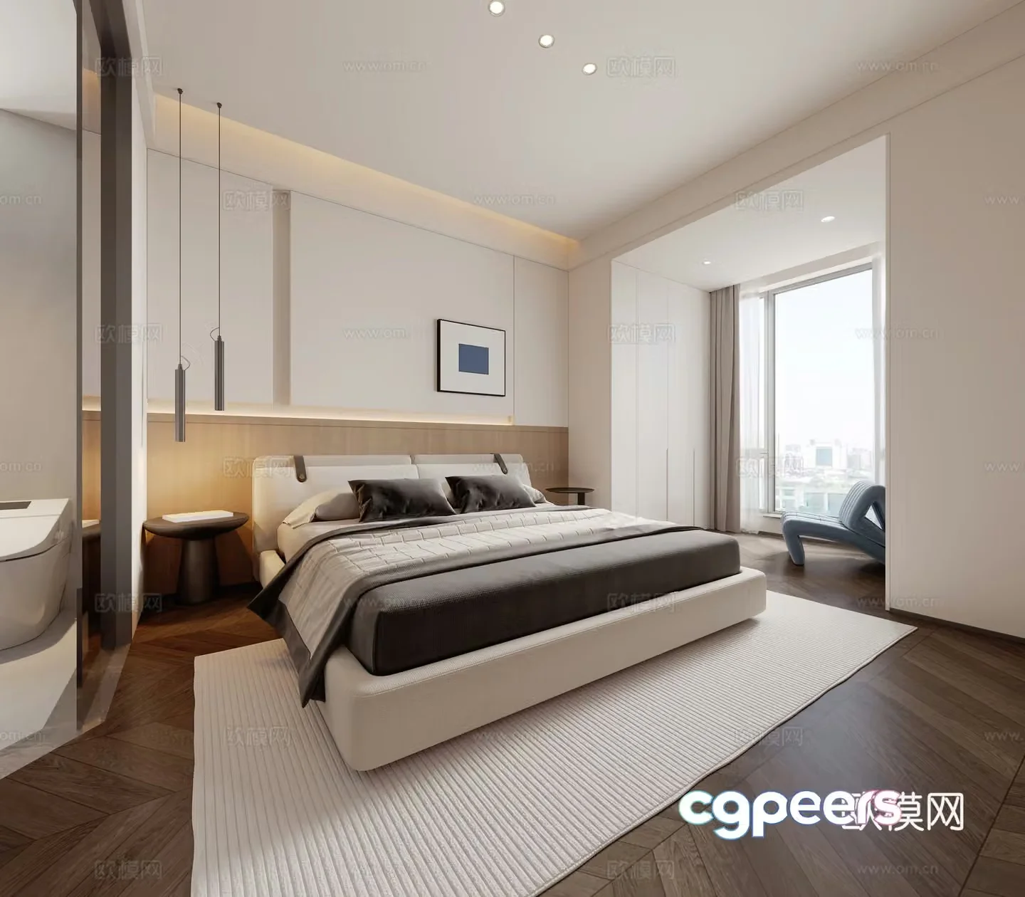 Modern bedroom 3d model