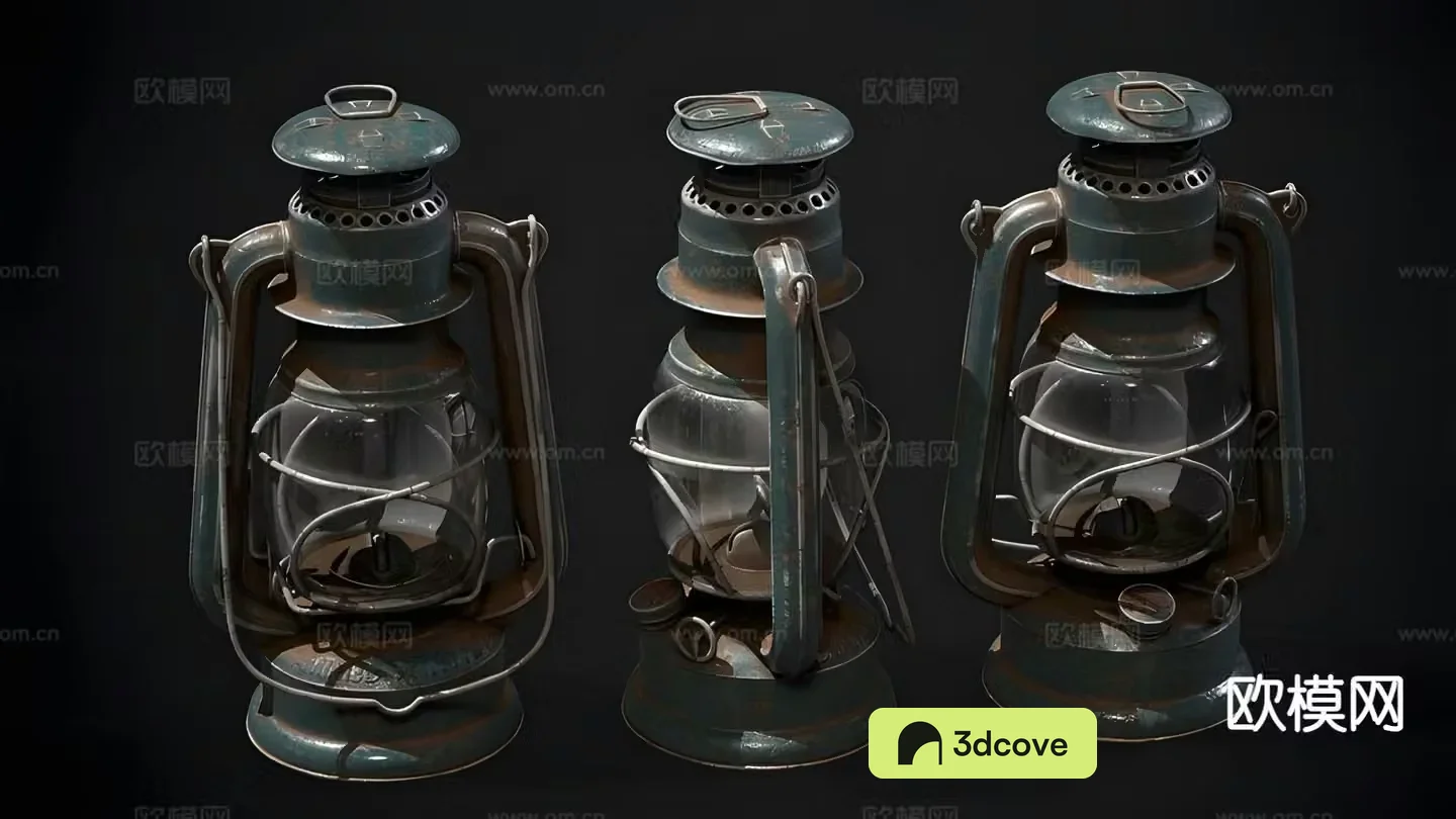 Industrial style horse lantern portable lamp candlestick lamp