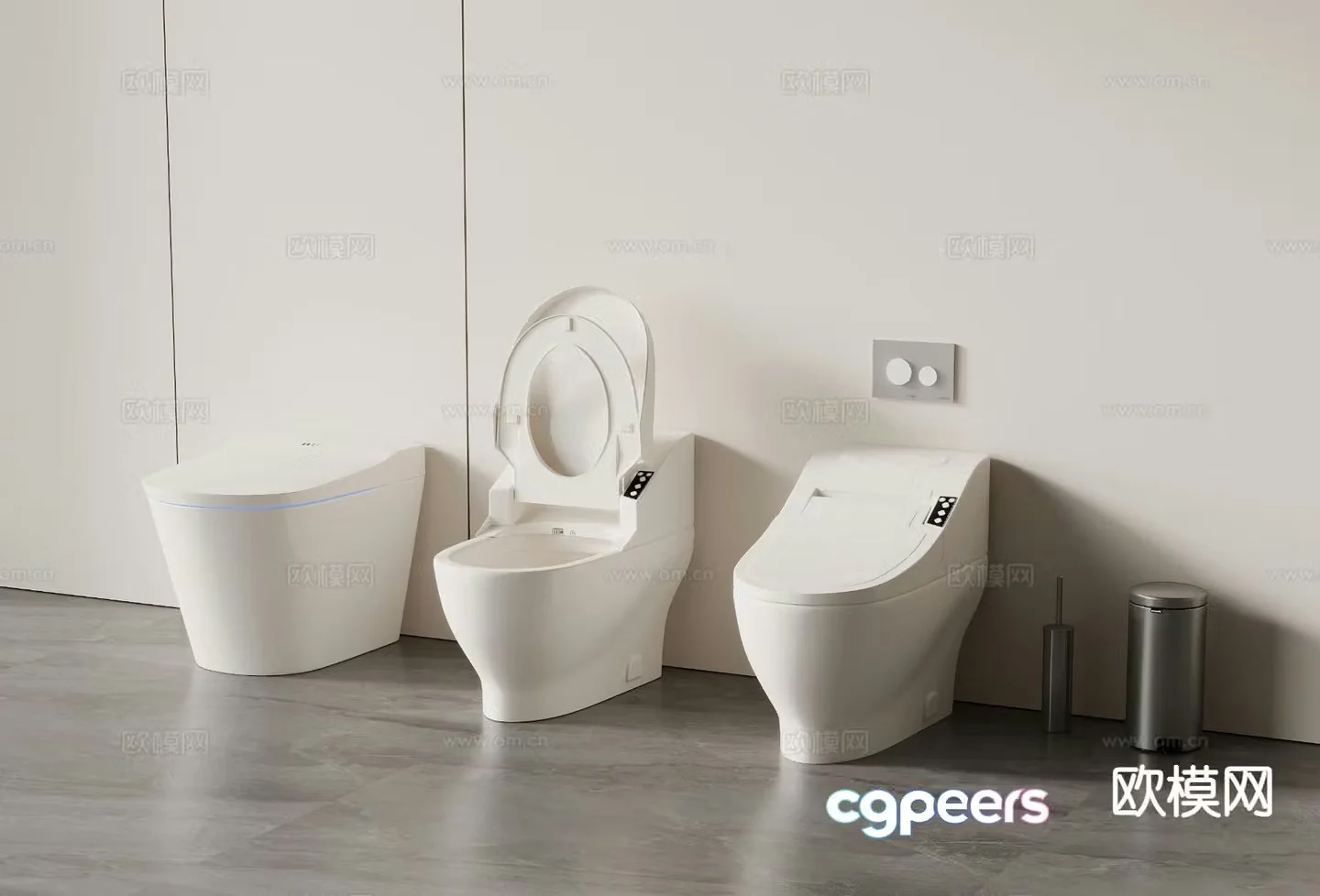 Modern toilet smart toilet 3d model