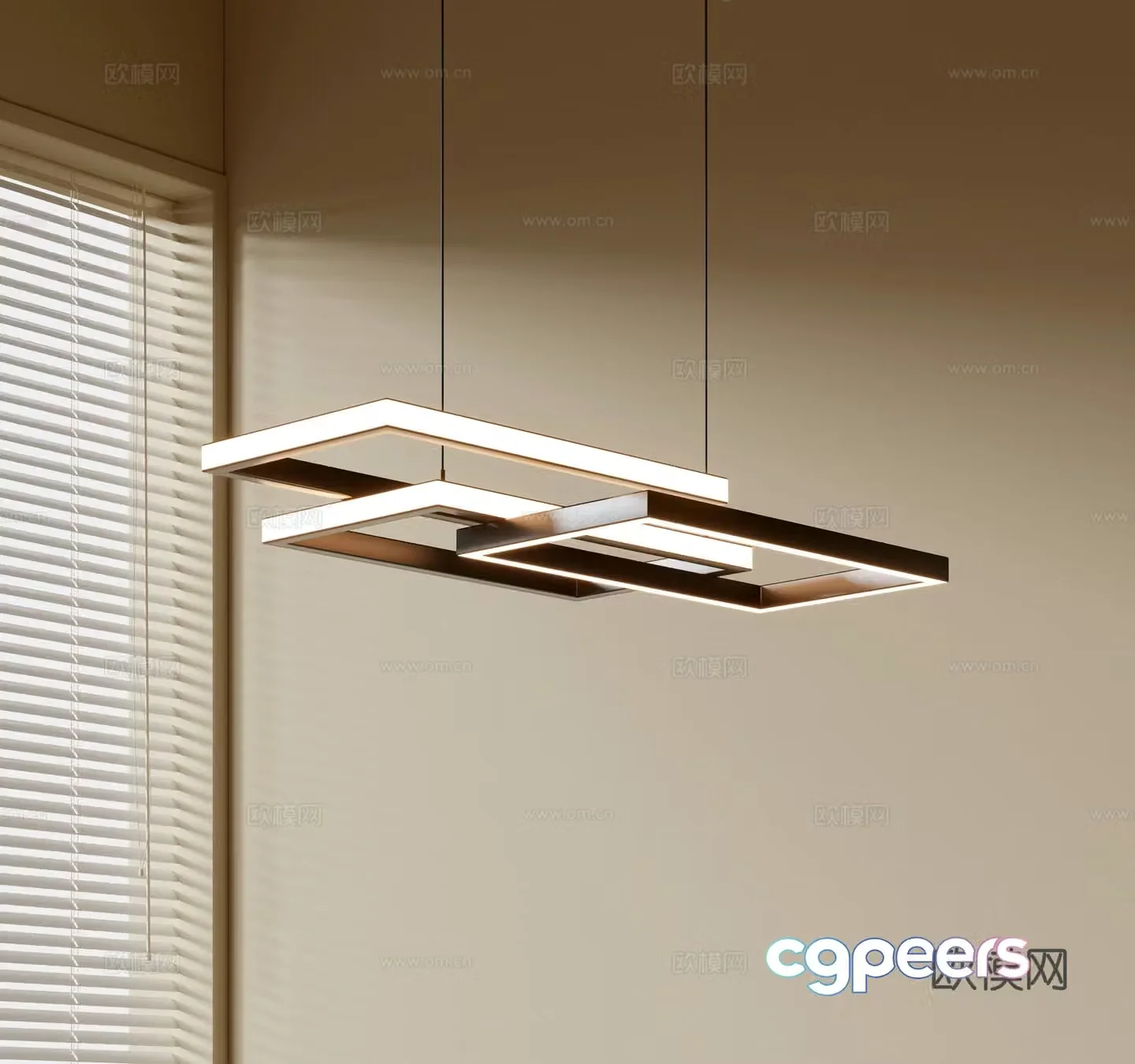 Modern simple chandeliers Nordic style chandeliers Mediterranean style chandeliers Study lamp combination Restaurant lamp 3D model