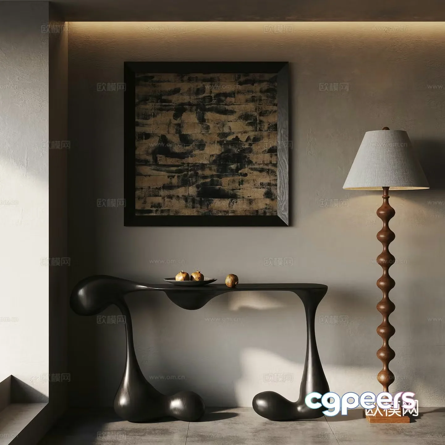 Wasabi wind decorative painting 3d model