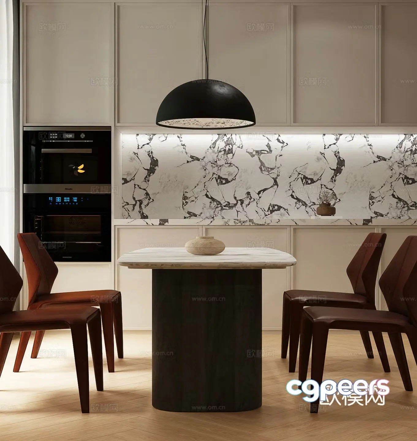 Modern Italian dining table and chairs Modern dining table and chair Italian dining table and chairs Modern dining table and chairs 3d model