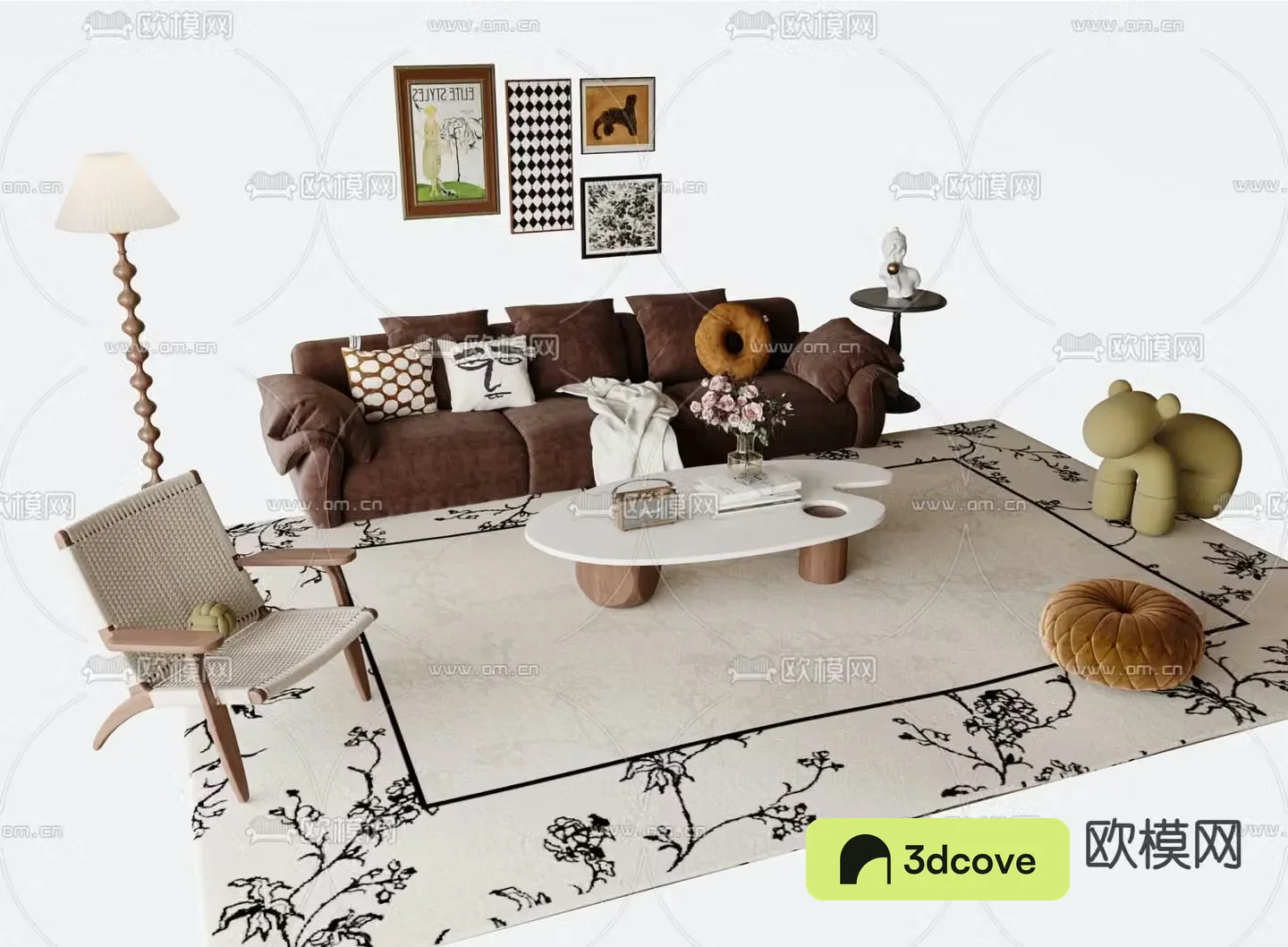 Medieval style modular sofa